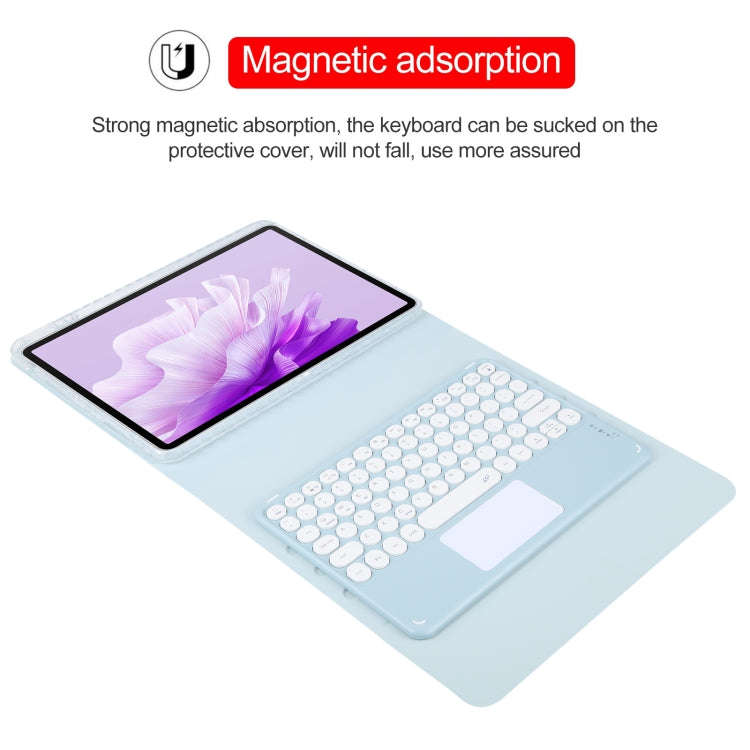 For Huawei MatePad Air 11.5 Round Button Bluetooth Keyboard Rotatable Holder Leather Case with To...