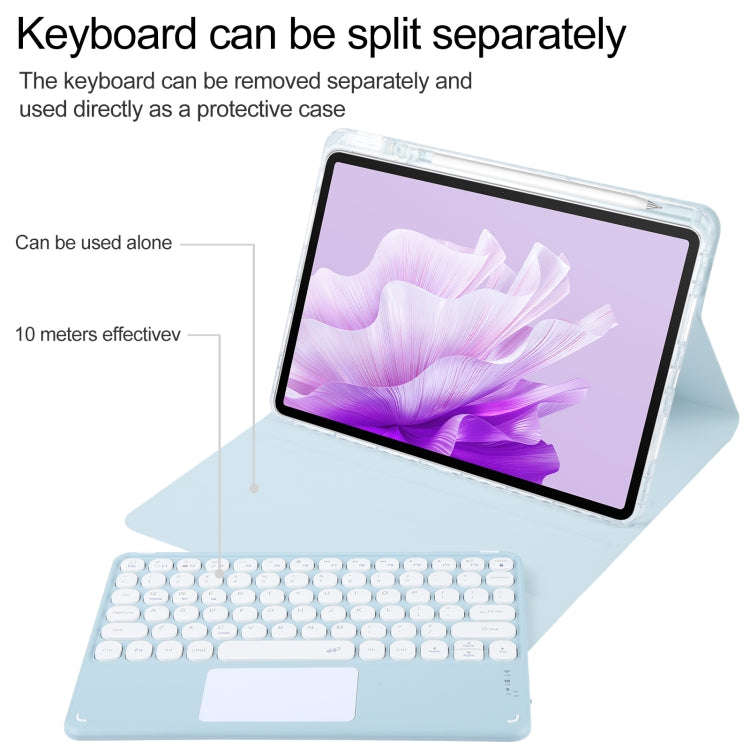 For Huawei MatePad Air 11.5 Round Button Bluetooth Keyboard Rotatable Holder Leather Case with To...
