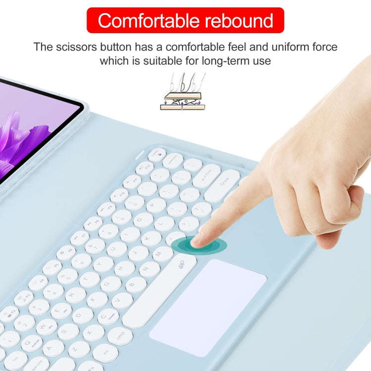 For Huawei MatePad Air 11.5 Round Button Bluetooth Keyboard Rotatable Holder Leather Case with To...
