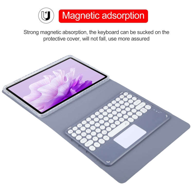 For Huawei MatePad Air 11.5 Round Button Bluetooth Keyboard Rotatable Holder Leather Case with To...