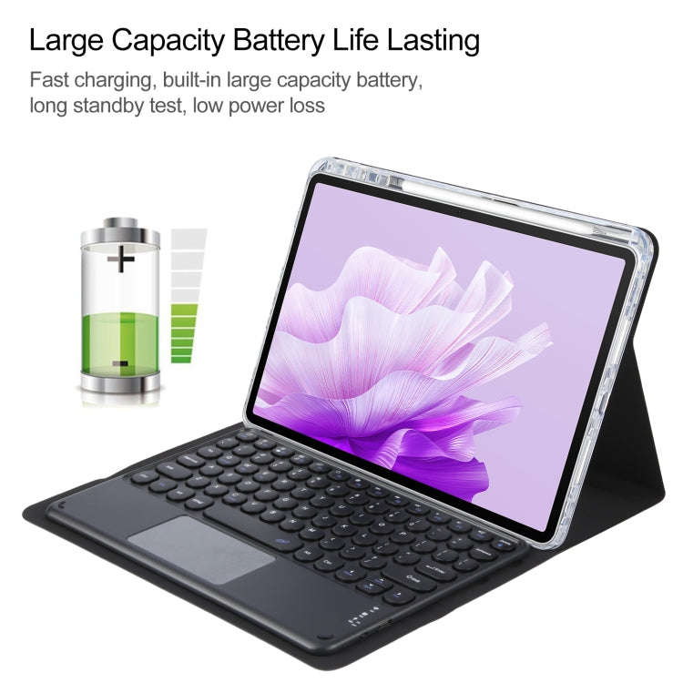 For Huawei MatePad Air 11.5 Round Button Bluetooth Keyboard Rotatable Holder Leather Case with To...