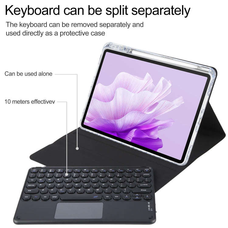For Huawei MatePad Air 11.5 Round Button Bluetooth Keyboard Rotatable Holder Leather Case with To...