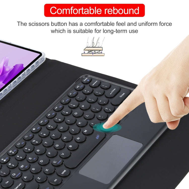 For Huawei MatePad Air 11.5 Round Button Bluetooth Keyboard Rotatable Holder Leather Case with To...