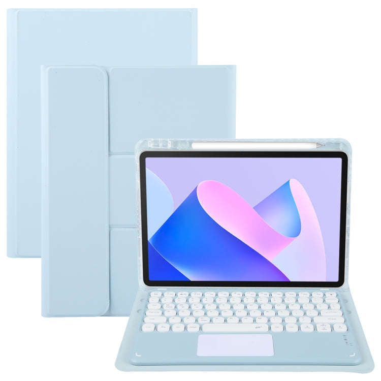 For Huawei MatePad 11 2023 / 2021 Round Button Bluetooth Keyboard Rotatable Holder Leather Case w...