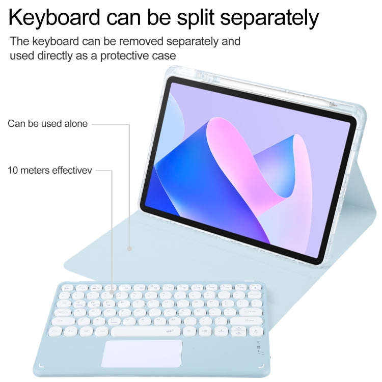 For Huawei MatePad 11 2023 / 2021 Round Button Bluetooth Keyboard Rotatable Holder Leather Case w...