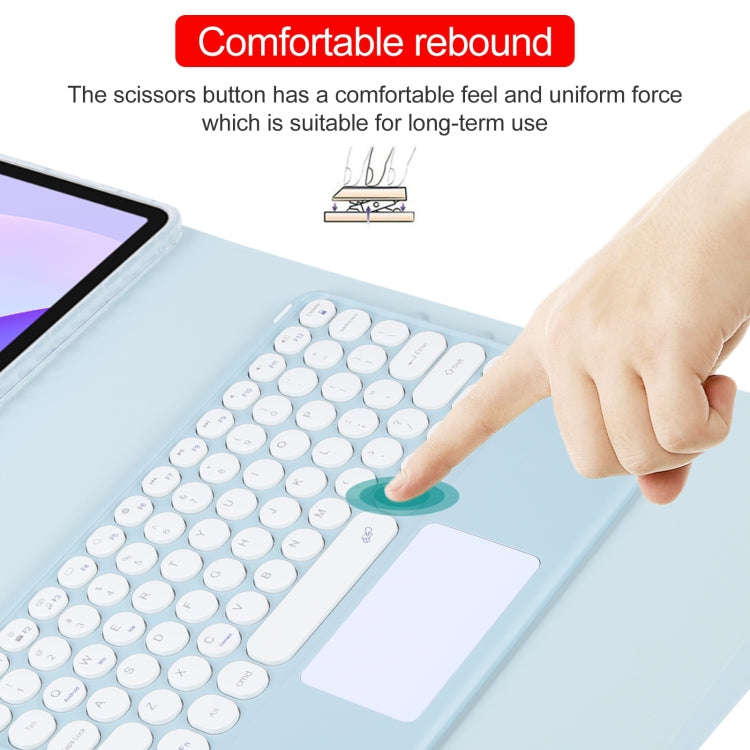 For Huawei MatePad 11 2023 / 2021 Round Button Bluetooth Keyboard Rotatable Holder Leather Case w...