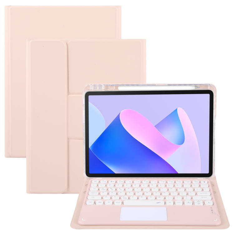 For Huawei MatePad 11 2023 / 2021 Round Button Bluetooth Keyboard Rotatable Holder Leather Case w...