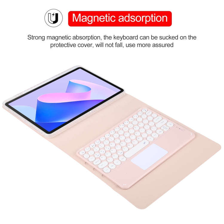 For Huawei MatePad 11 2023 / 2021 Round Button Bluetooth Keyboard Rotatable Holder Leather Case w...
