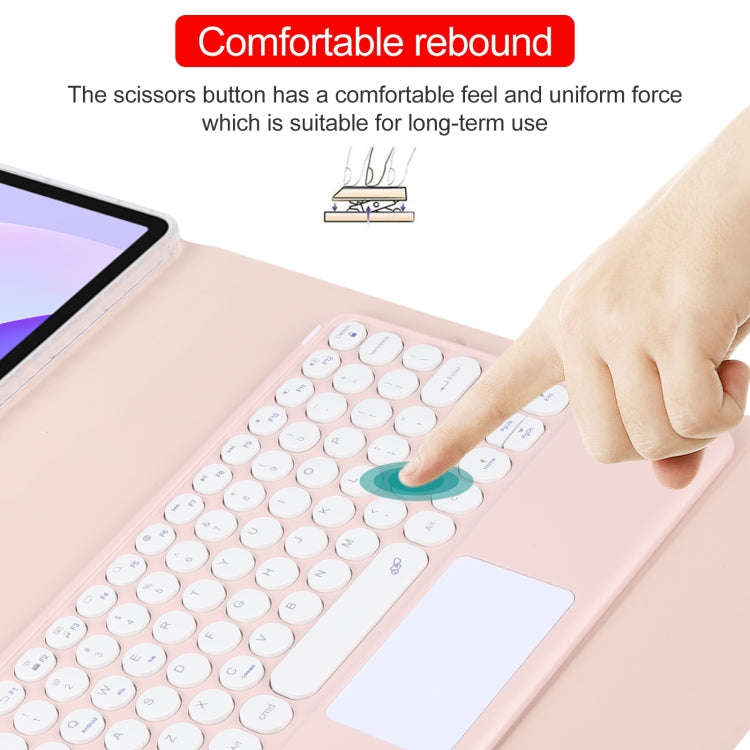 For Huawei MatePad 11 2023 / 2021 Round Button Bluetooth Keyboard Rotatable Holder Leather Case w...
