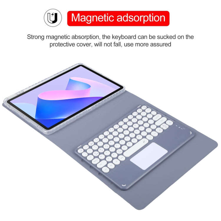 For Huawei MatePad 11 2023 / 2021 Round Button Bluetooth Keyboard Rotatable Holder Leather Case w...