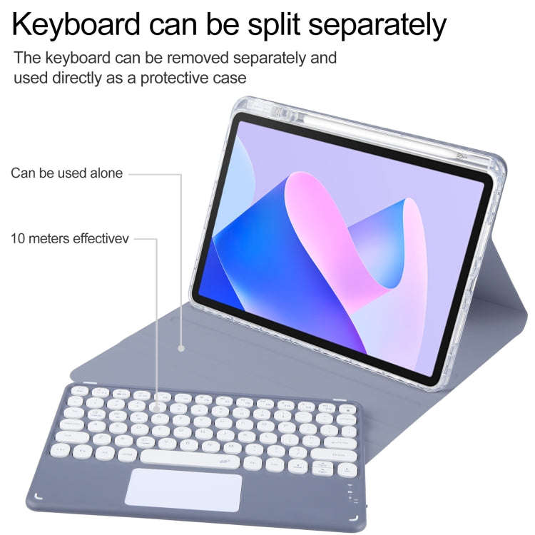 For Huawei MatePad 11 2023 / 2021 Round Button Bluetooth Keyboard Rotatable Holder Leather Case w...