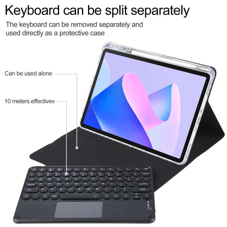 For Huawei MatePad 11 2023 / 2021 Round Button Bluetooth Keyboard Rotatable Holder Leather Case w...