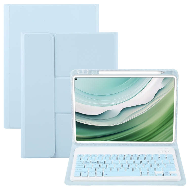 For Huawei MatePad Pro 11 2024 / 2022 Square Button Bluetooth Keyboard Rotatable Holder Leather C...