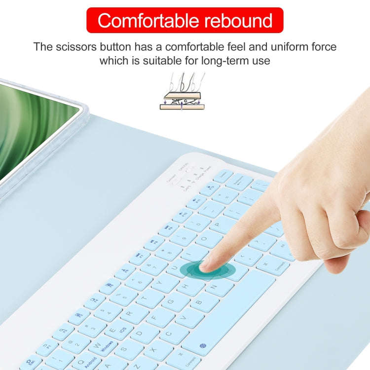 For Huawei MatePad Pro 11 2024 / 2022 Square Button Bluetooth Keyboard Rotatable Holder Leather C...
