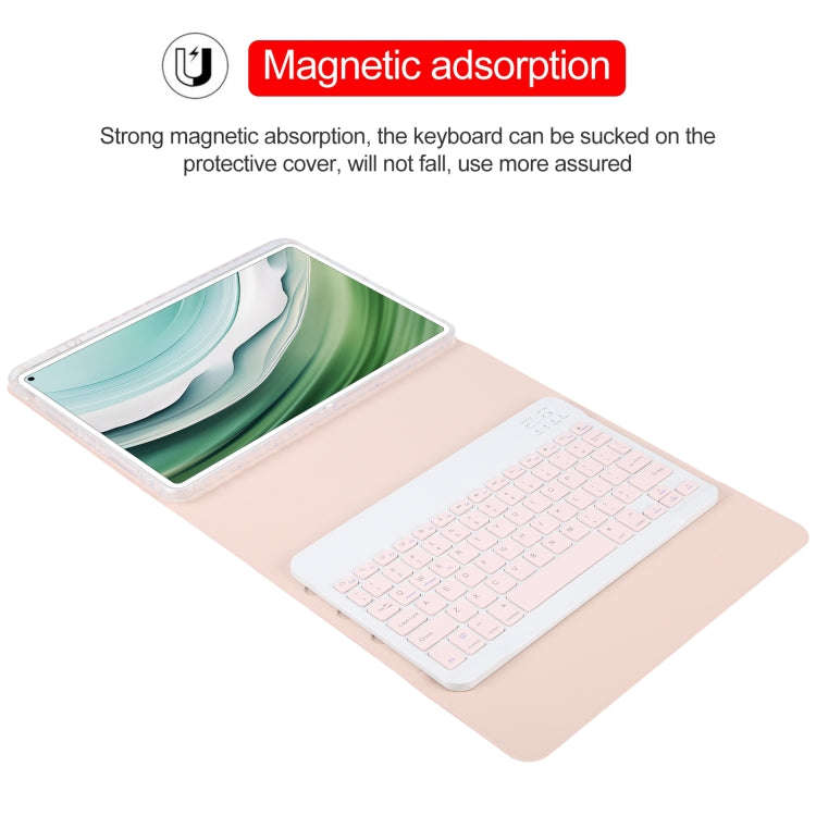 For Huawei MatePad Pro 11 2024 / 2022 Square Button Bluetooth Keyboard Rotatable Holder Leather C...