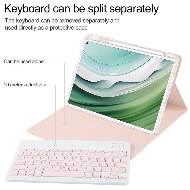 For Huawei MatePad Pro 11 2024 / 2022 Square Button Bluetooth Keyboard Rotatable Holder Leather C...