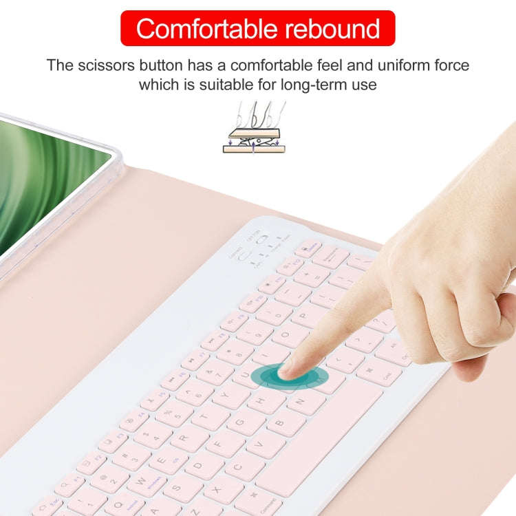 For Huawei MatePad Pro 11 2024 / 2022 Square Button Bluetooth Keyboard Rotatable Holder Leather C...