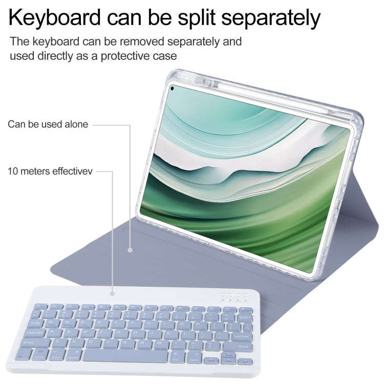 For Huawei MatePad Pro 11 2024 / 2022 Square Button Bluetooth Keyboard Rotatable Holder Leather C...