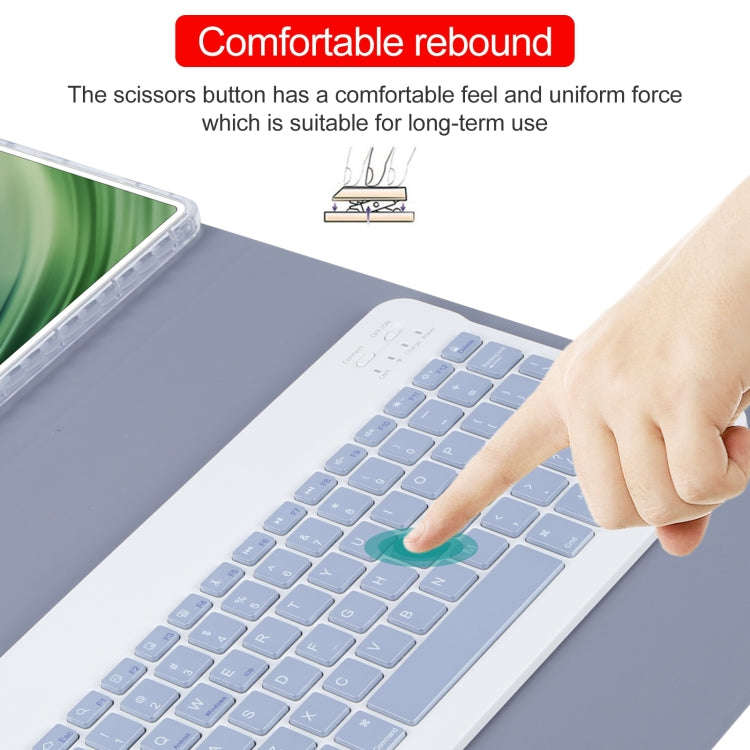 For Huawei MatePad Pro 11 2024 / 2022 Square Button Bluetooth Keyboard Rotatable Holder Leather C...