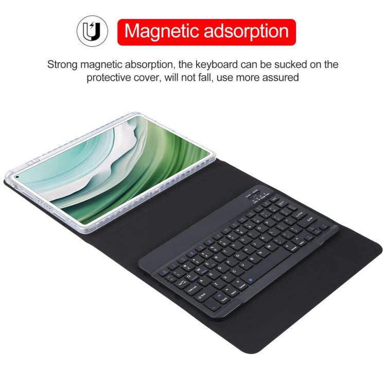 For Huawei MatePad Pro 11 2024 / 2022 Square Button Bluetooth Keyboard Rotatable Holder Leather C...