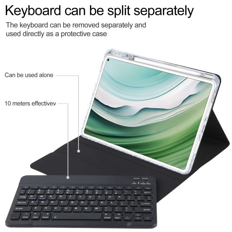 For Huawei MatePad Pro 11 2024 / 2022 Square Button Bluetooth Keyboard Rotatable Holder Leather C...
