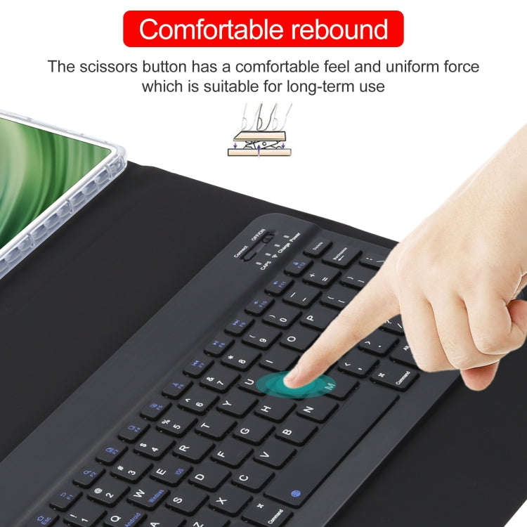 For Huawei MatePad Pro 11 2024 / 2022 Square Button Bluetooth Keyboard Rotatable Holder Leather C...