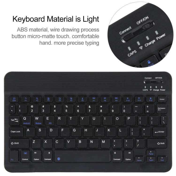 For Huawei MatePad Air 11.5 Square Button Bluetooth Keyboard Rotatable Holder Leather Case(Black)