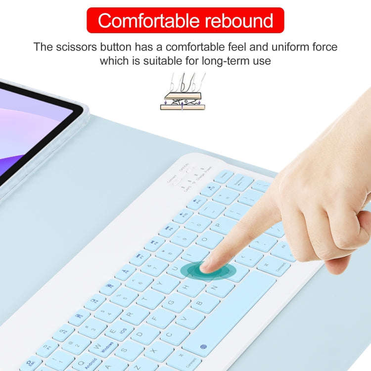 For Huawei MatePad 11 2023 / 2021 Square Button Bluetooth Keyboard Rotatable Holder Leather Case(...