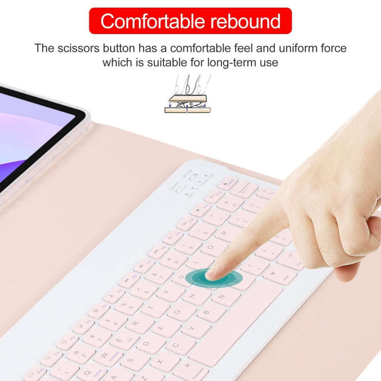 For Huawei MatePad 11 2023 / 2021 Square Button Bluetooth Keyboard Rotatable Holder Leather Case(...