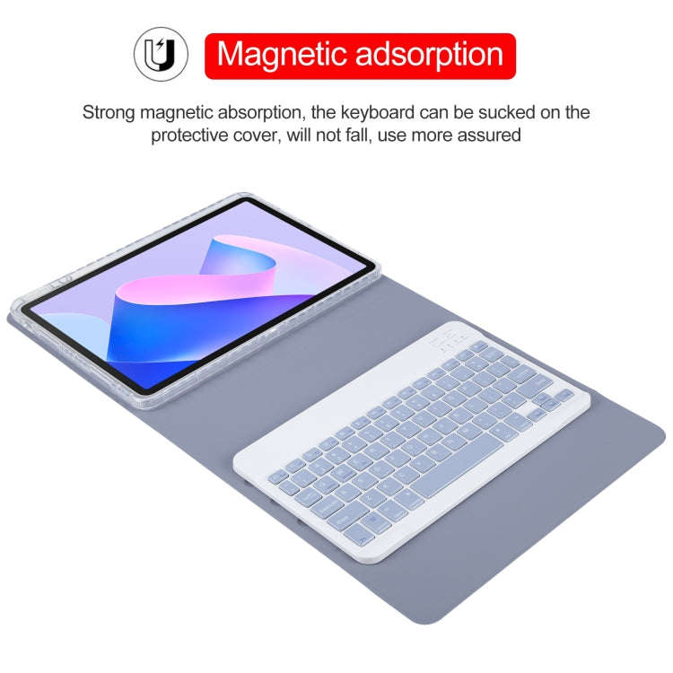 For Huawei MatePad 11 2023 / 2021 Square Button Bluetooth Keyboard Rotatable Holder Leather Case(...