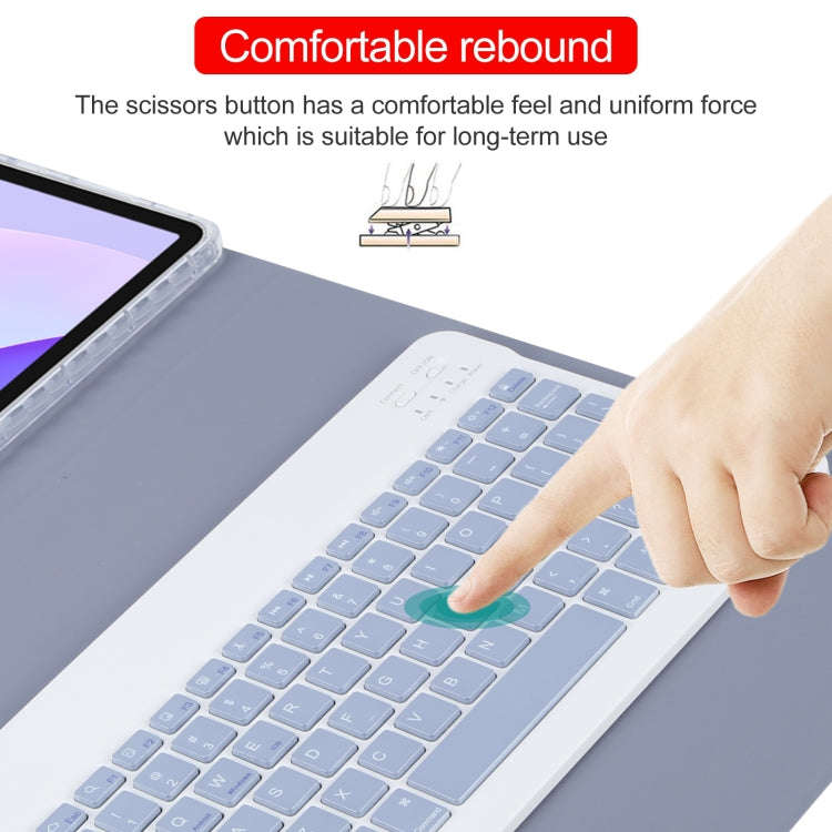 For Huawei MatePad 11 2023 / 2021 Square Button Bluetooth Keyboard Rotatable Holder Leather Case(...