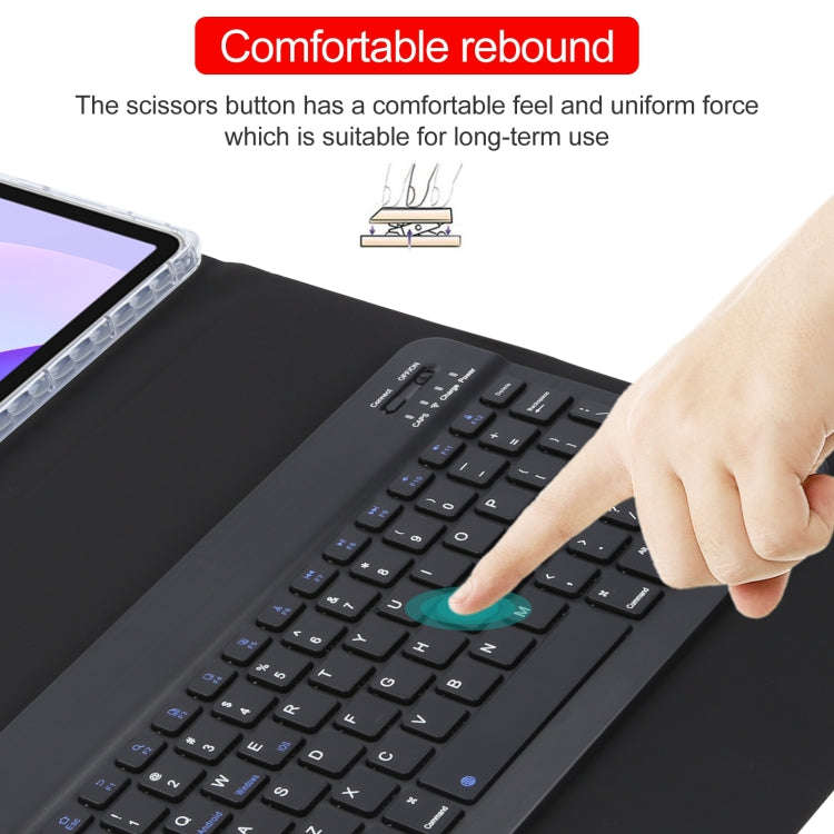 For Huawei MatePad 11 2023 / 2021 Square Button Bluetooth Keyboard Rotatable Holder Leather Case(...