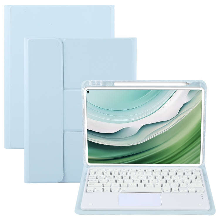 For Huawei MatePad Pro 11 2024 / 2022 Square Button Bluetooth Keyboard Rotatable Holder Leather C...