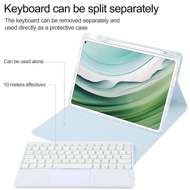 For Huawei MatePad Pro 11 2024 / 2022 Square Button Bluetooth Keyboard Rotatable Holder Leather C...