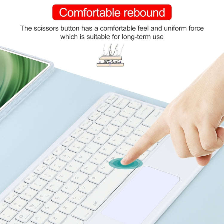 For Huawei MatePad Pro 11 2024 / 2022 Square Button Bluetooth Keyboard Rotatable Holder Leather C...