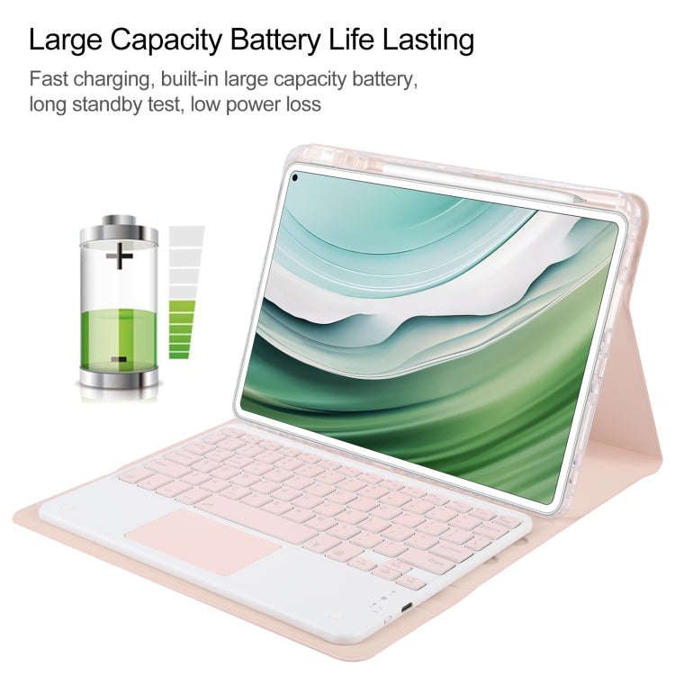 For Huawei MatePad Pro 11 2024 / 2022 Square Button Bluetooth Keyboard Rotatable Holder Leather C...