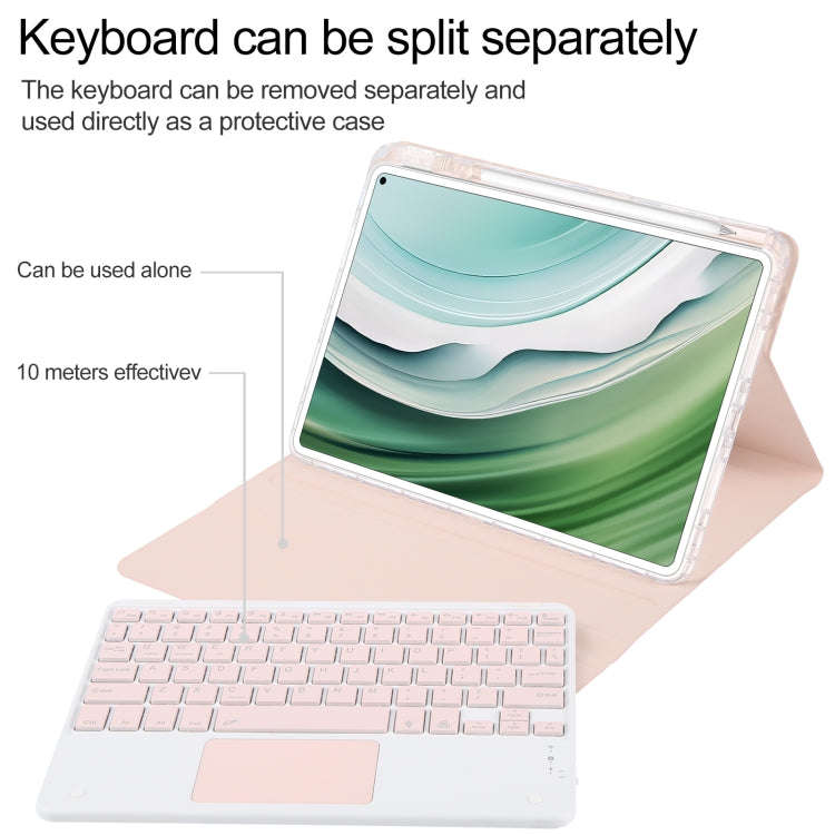 For Huawei MatePad Pro 11 2024 / 2022 Square Button Bluetooth Keyboard Rotatable Holder Leather C...