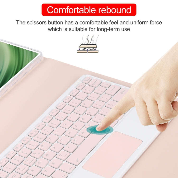 For Huawei MatePad Pro 11 2024 / 2022 Square Button Bluetooth Keyboard Rotatable Holder Leather C...