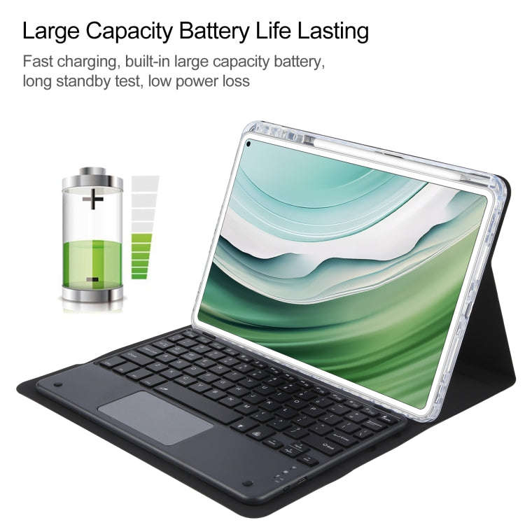 For Huawei MatePad Pro 11 2024 / 2022 Square Button Bluetooth Keyboard Rotatable Holder Leather C...