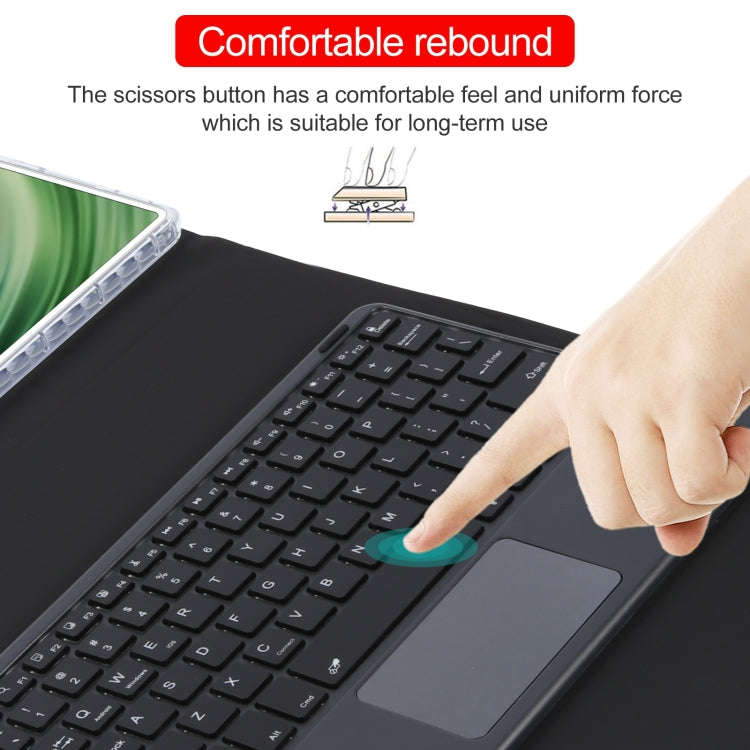For Huawei MatePad Pro 11 2024 / 2022 Square Button Bluetooth Keyboard Rotatable Holder Leather C...