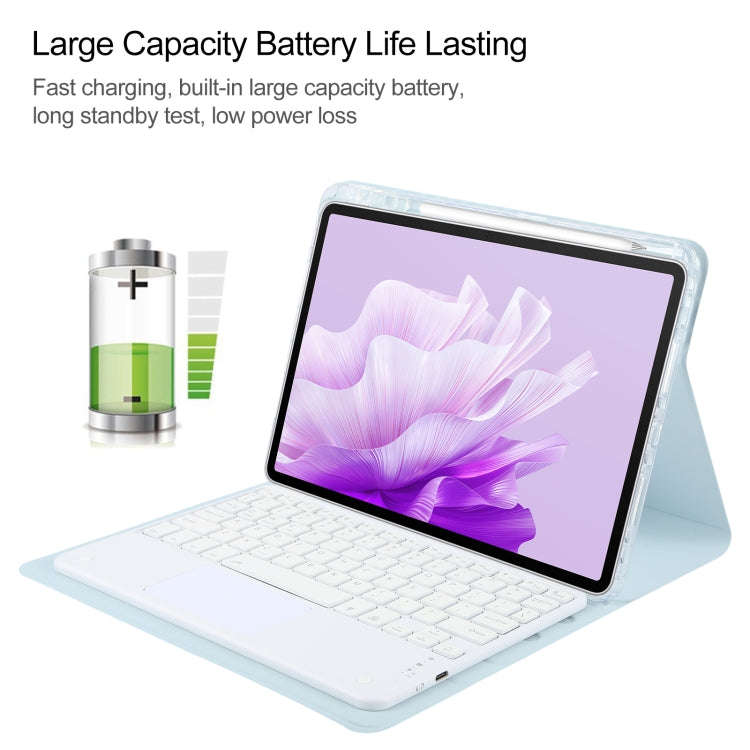 For Huawei MatePad Air 11.5 Square Button Bluetooth Keyboard Rotatable Holder Leather Case with T...
