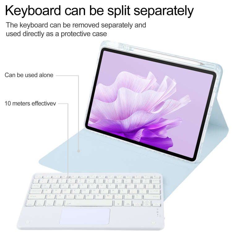 For Huawei MatePad Air 11.5 Square Button Bluetooth Keyboard Rotatable Holder Leather Case with T...