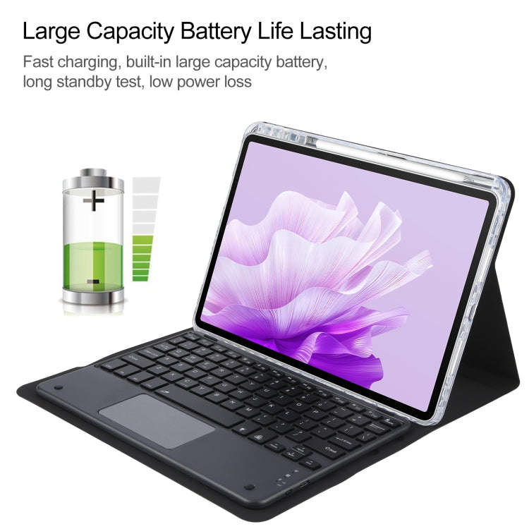 For Huawei MatePad Air 11.5 Square Button Bluetooth Keyboard Rotatable Holder Leather Case with T...