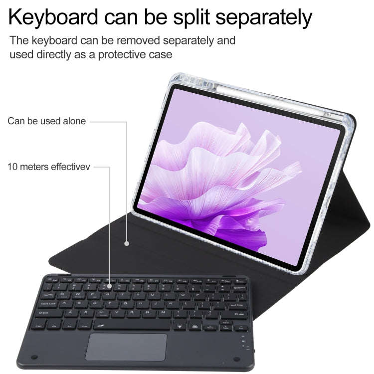 For Huawei MatePad Air 11.5 Square Button Bluetooth Keyboard Rotatable Holder Leather Case with T...