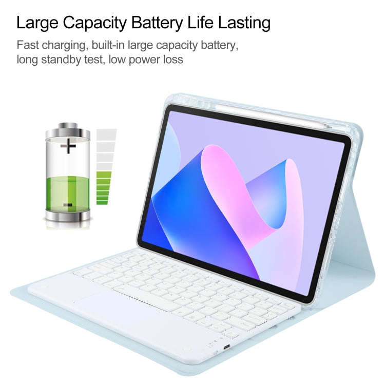 For Huawei MatePad 11 2023 / 2021 Square Button Bluetooth Keyboard Rotatable Holder Leather Case ...