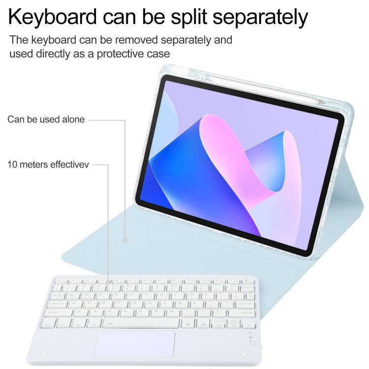 For Huawei MatePad 11 2023 / 2021 Square Button Bluetooth Keyboard Rotatable Holder Leather Case ...