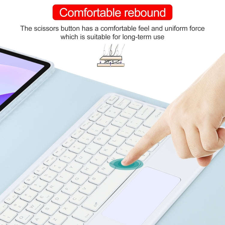For Huawei MatePad 11 2023 / 2021 Square Button Bluetooth Keyboard Rotatable Holder Leather Case ...