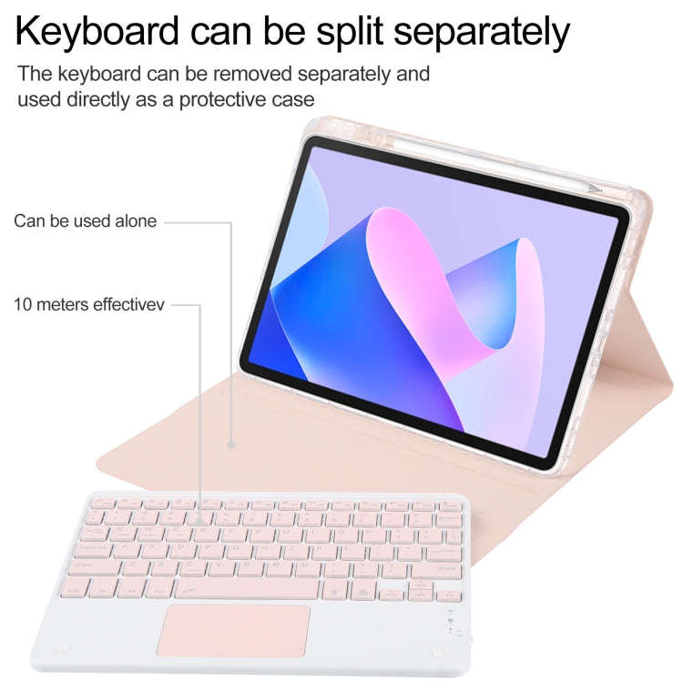 For Huawei MatePad 11 2023 / 2021 Square Button Bluetooth Keyboard Rotatable Holder Leather Case ...