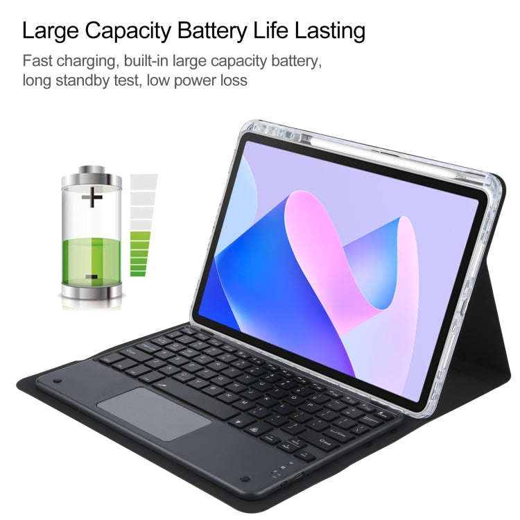 For Huawei MatePad 11 2023 / 2021 Square Button Bluetooth Keyboard Rotatable Holder Leather Case ...
