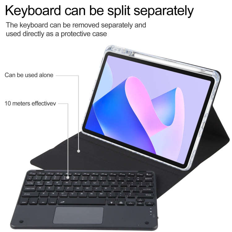 For Huawei MatePad 11 2023 / 2021 Square Button Bluetooth Keyboard Rotatable Holder Leather Case ...